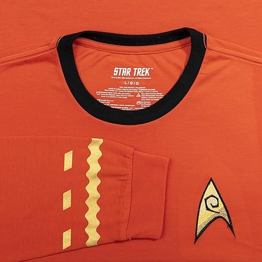 Unisex Star Trek Mr. Scott Engineer Red Replica Halloween Cosplay Costume Shirt