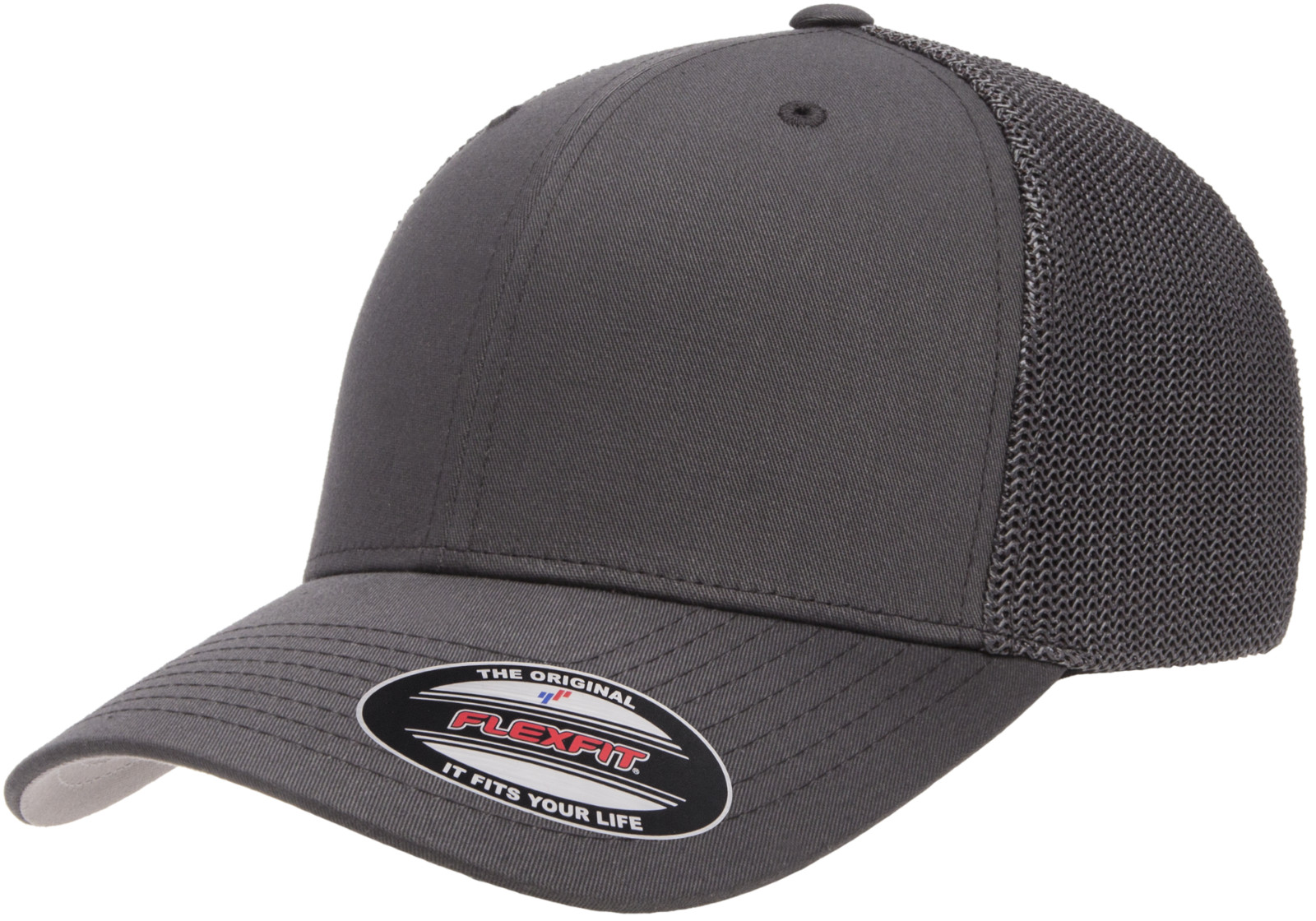 Flexfit Trucker Hat 6511 Fitted Mesh Baseball Cap Plain Blank Flex Fit OSFM