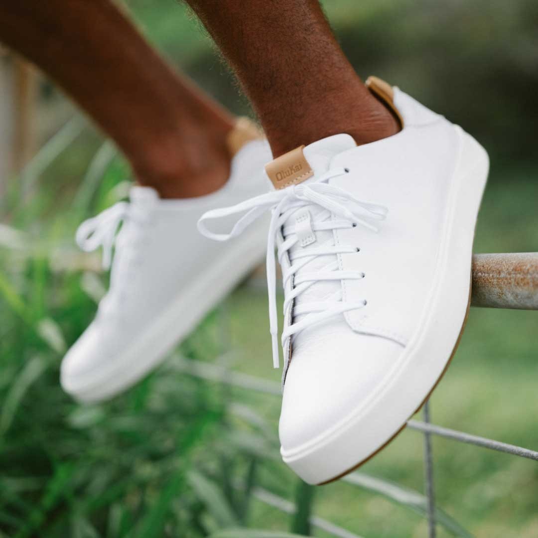 OluKai Lae‘ahi Lī ‘Ili Men’s Leather Sneakers Brand New Authentic