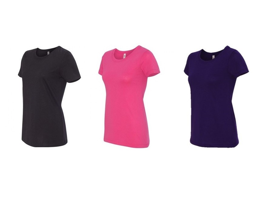 Women’s Basic Fitted T-Shirts Short Sleeves Cotton Assorted Color Plain Tees Set