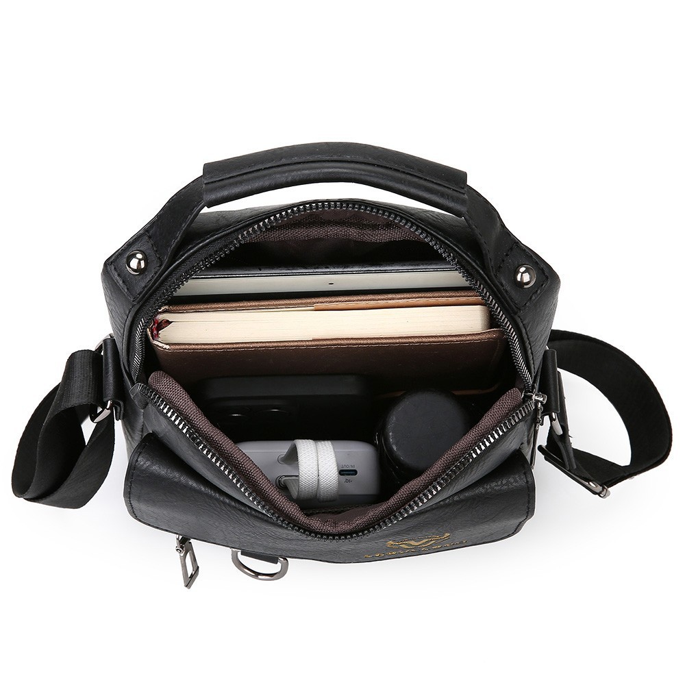 US Men’s Leather Handbag Sling Bags Shoulder Messenger Bag Business Outdoor Bag