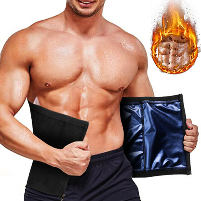 Mens Waist Trainer Abdomen Reducer Sauna Body Shaper Sweat Trimmer Belly Belt