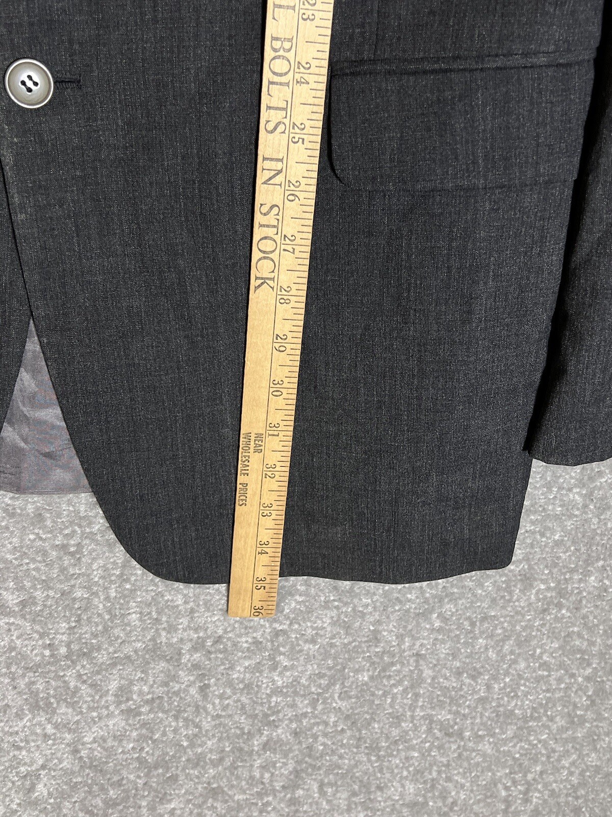 Andrew Fezza All Seasons Cashmere Wool Blazer Mens Size 46L Gray Pockets