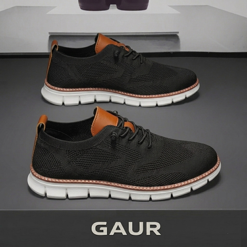 Men’s Casual Dress Shoes Lightweight Breathable Oxford Walking Sneakers Slip On