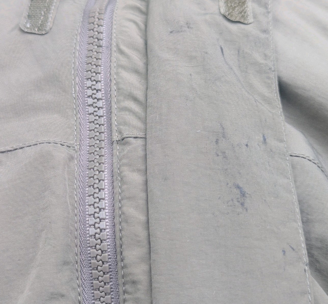 LL Bean Mens XL Primaloft Ski Jacket Hooded Insulated Coat Olive Green Pockets