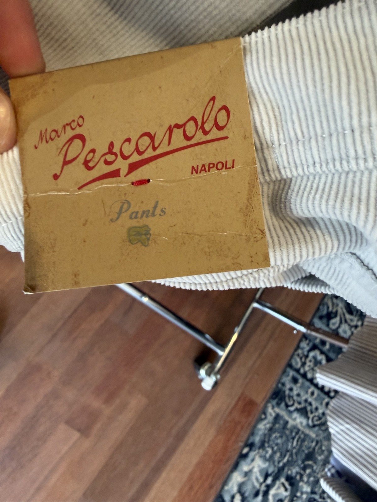 Marco Pescarolo Grey Corduroy Pants