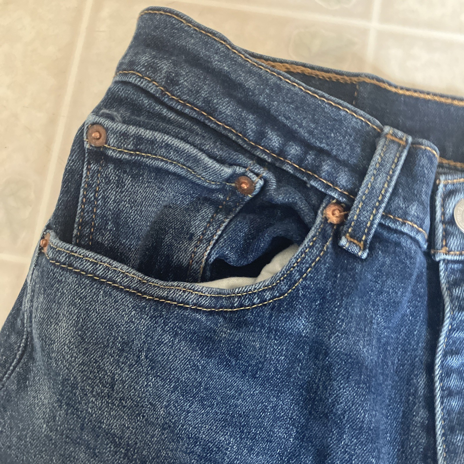 Levi’s Y2K Regular Fit Straight Blue Denim Jeans 5-Pocket Machine Washable