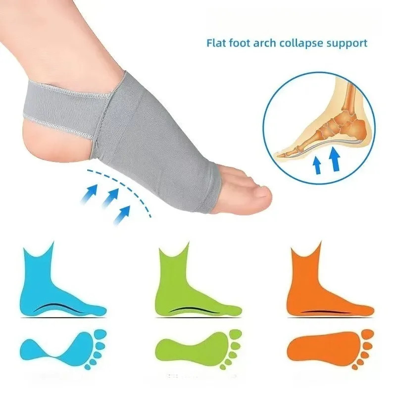 Silicone Arch Support Insoles for Women Men Flat Foot Corrector Orthotic Inserts