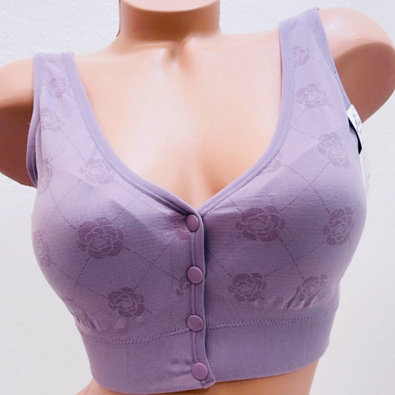 6Pk Sport Bras Seamless Wire Free open front Support Tank Sports Yoga Sleep Bra
