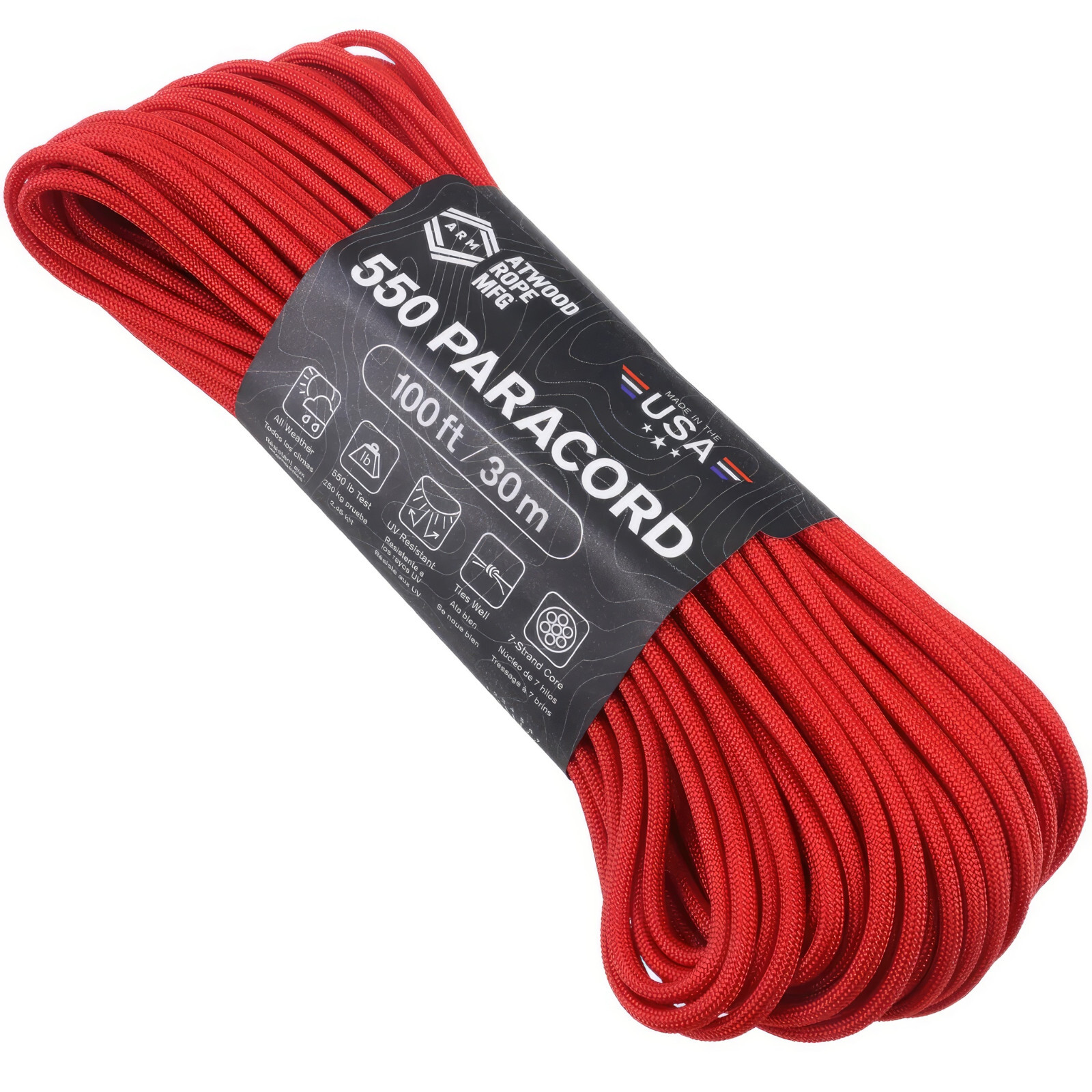 Pair of Shoelaces 550 Paracord 4mm Type III 7Strand ATWOOD USA 40+ colours