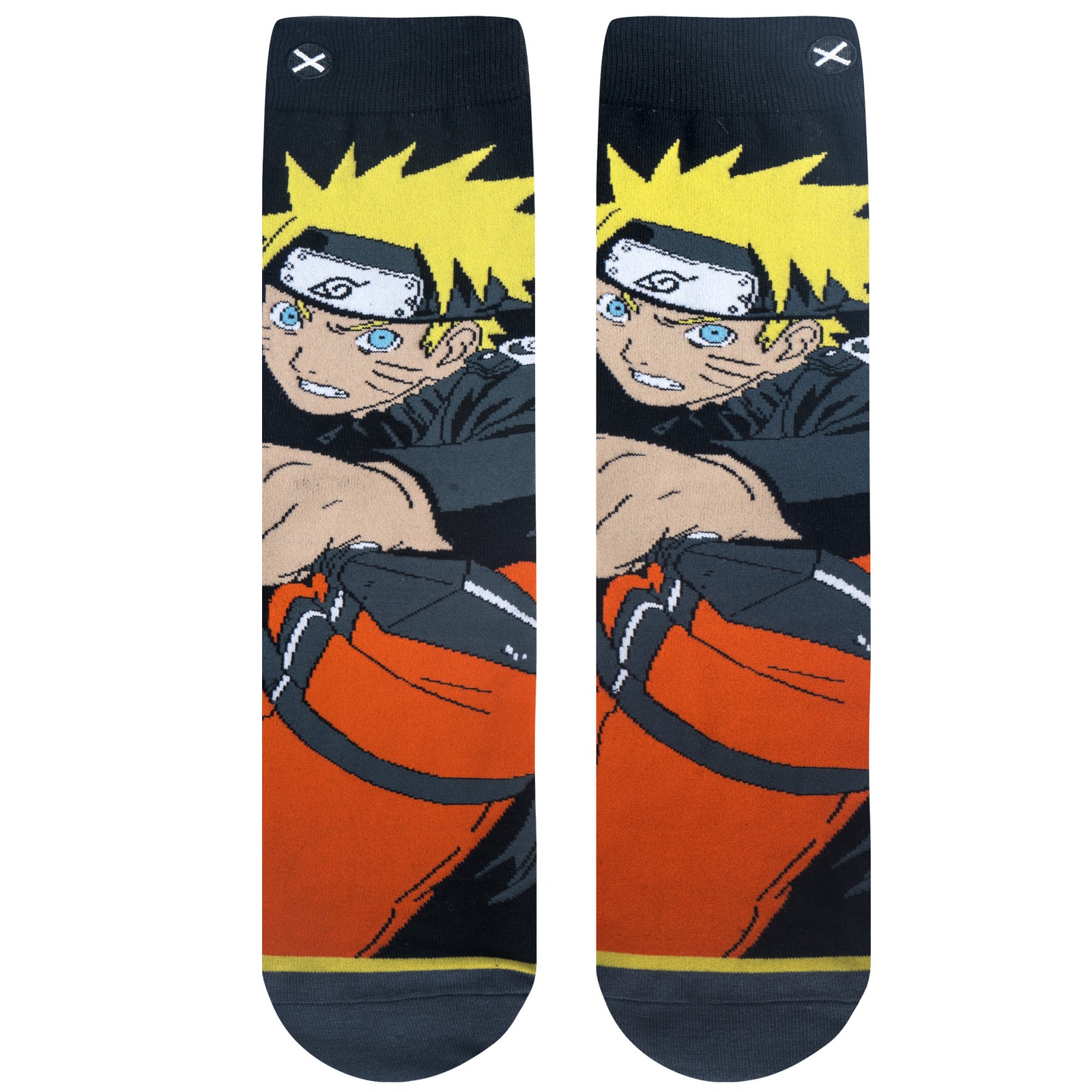 ODD SOX – Naruto Uzumaki Novelty Crew Socks – Size Large – Men’s 8–12 / Women’s