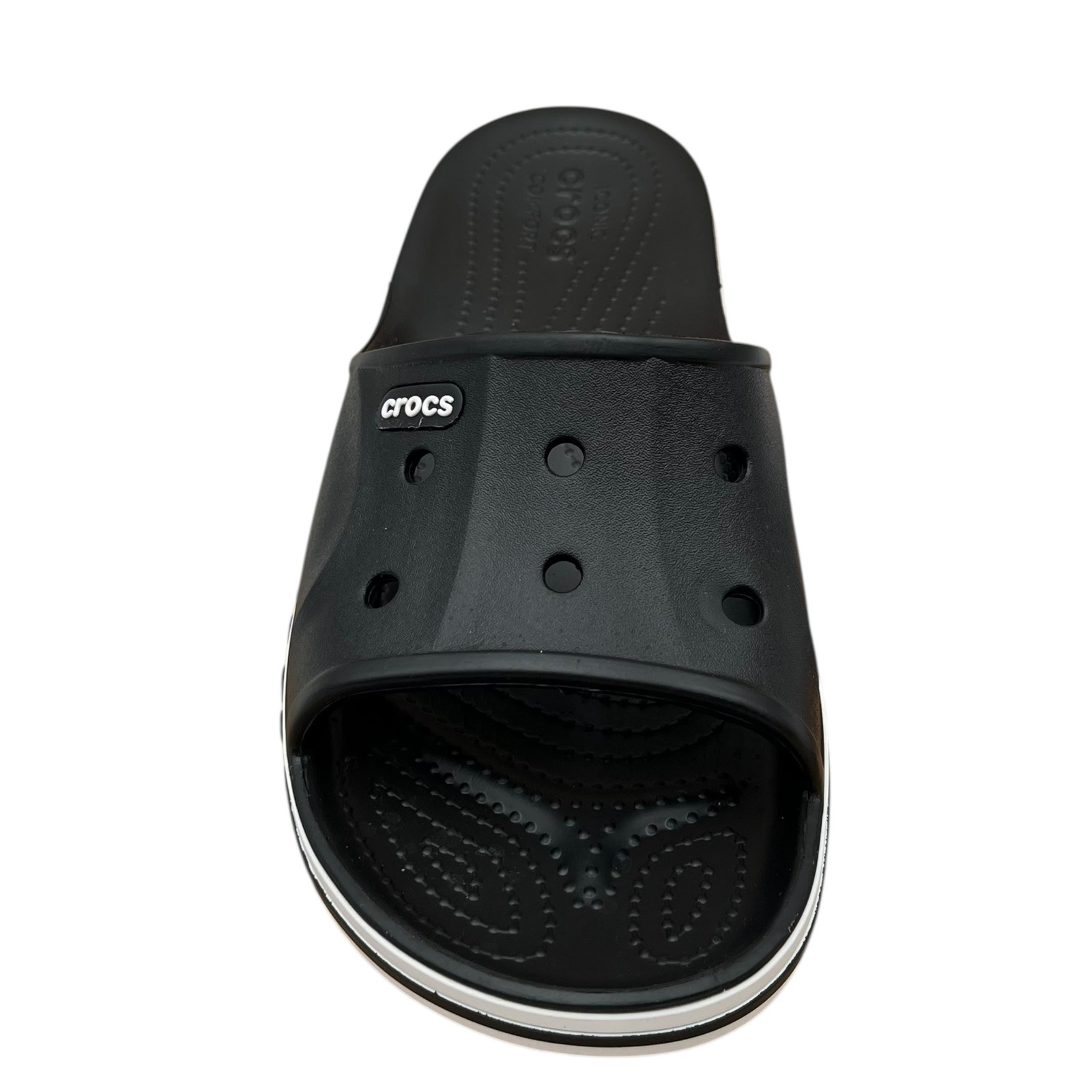 Crocs Bayaband Mens Slide Sandals Size 10 Black White Water Friendly Lightweight
