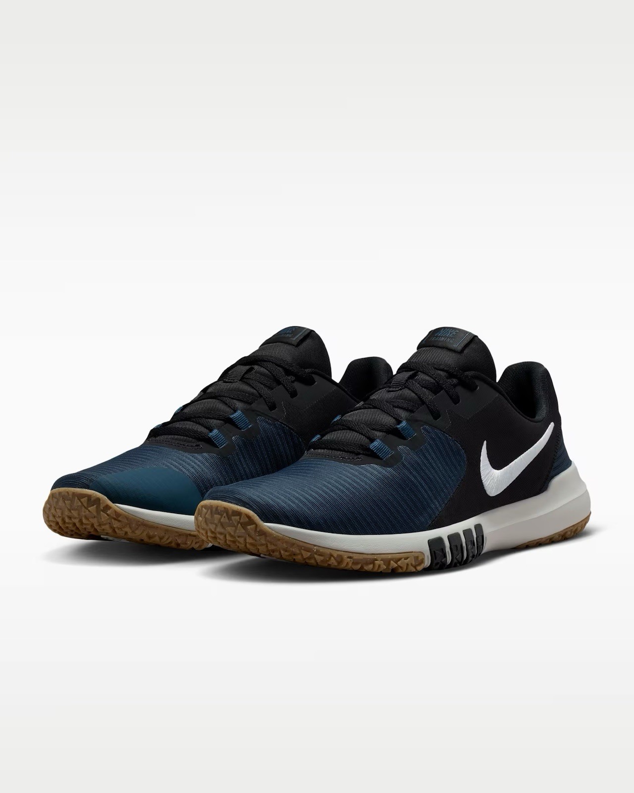 Nike Flex Control TR4 White Black Dark Blue Running Sneaker CD0197-009 Mens Size