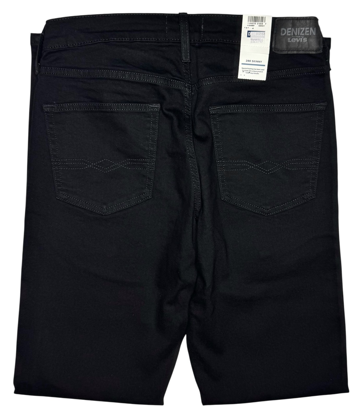 Denizen From Levi’s #11763 NEW Men’s Black Flex Stretch 288 Skinny Jeans