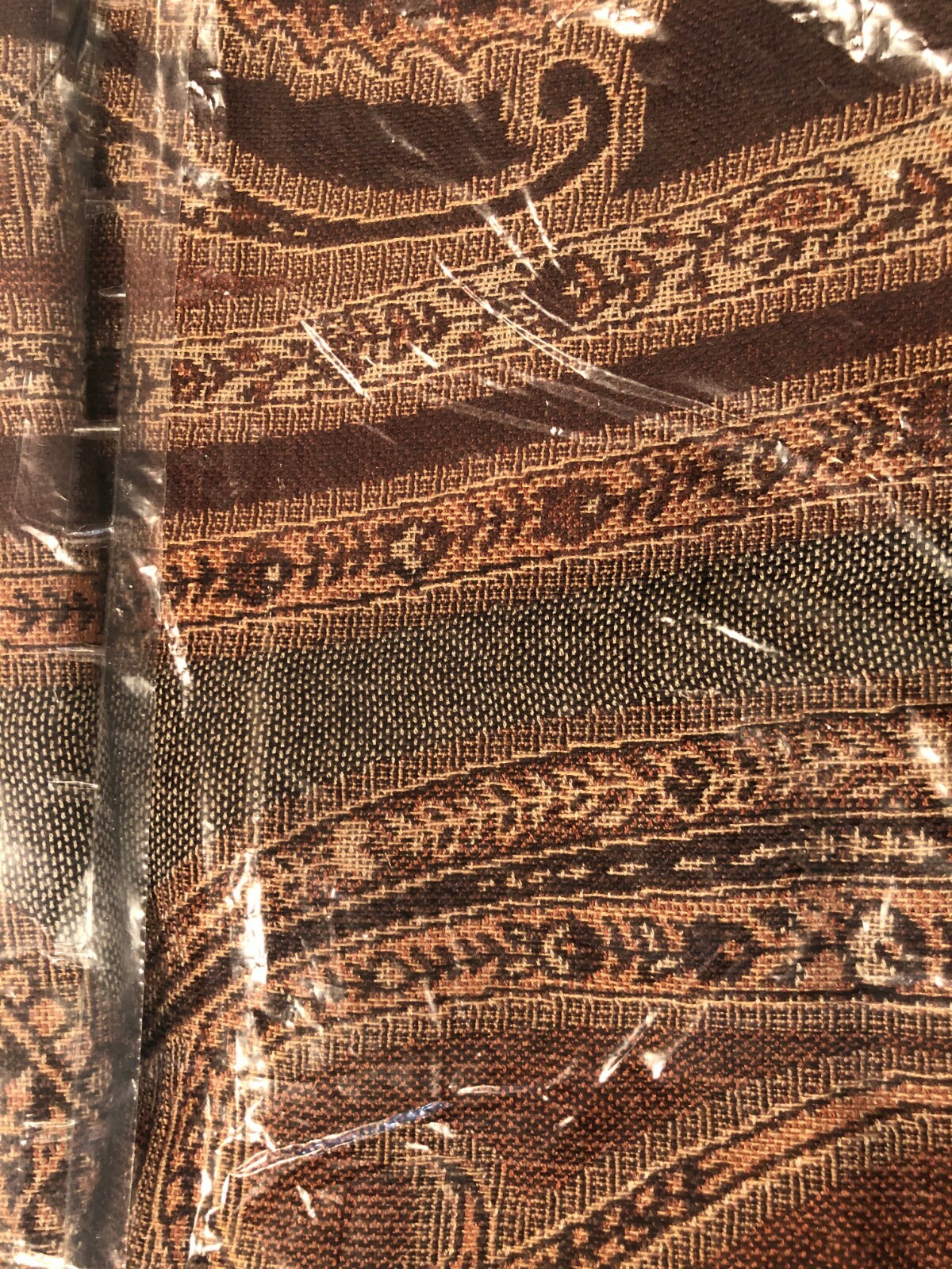 NIP/NWT COLLECTION 18 Scarf Brown Paisley Print Fringe O/S ($38.00)