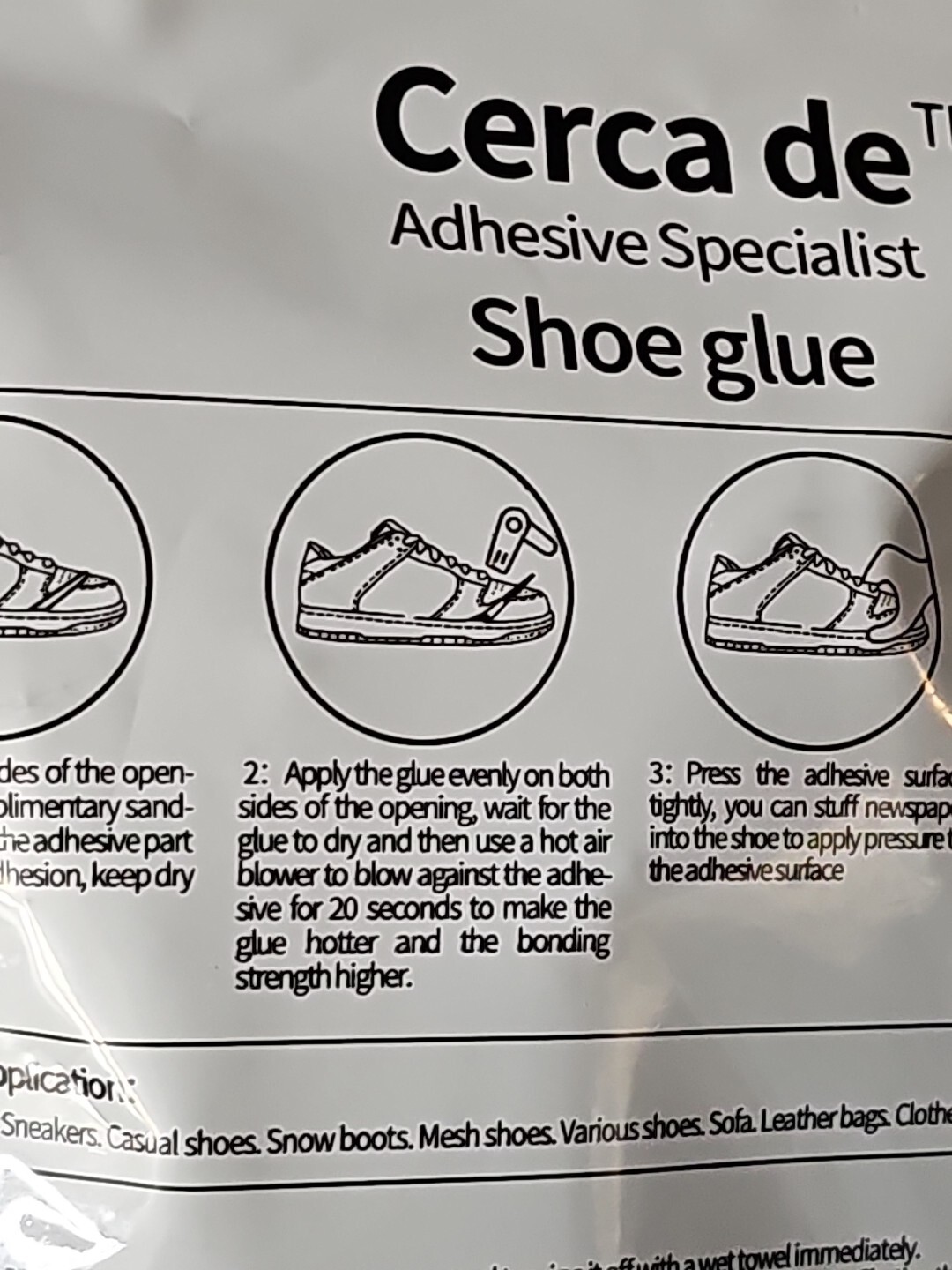 Shoe Glue Professional Grade Shoe Repair Glue 30ML (1 oz)