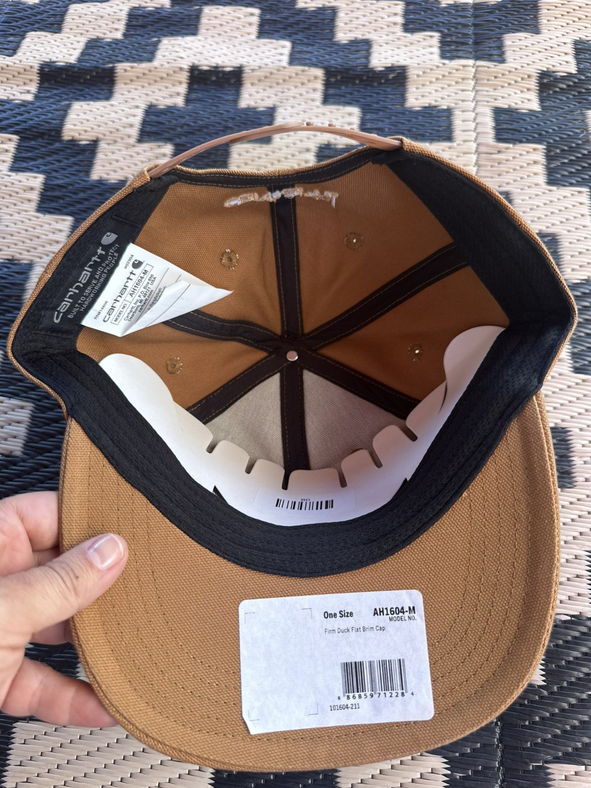 Carhartt Baseball Cap Canvas HAT Mens ONE SIZE Brown Force Snap Back NWT