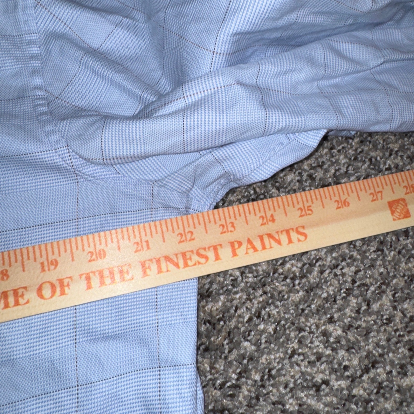 Stenstroms 16.5 42 Mens Blue Check Twofold Super Cotton Fitted Body Dress Shirt