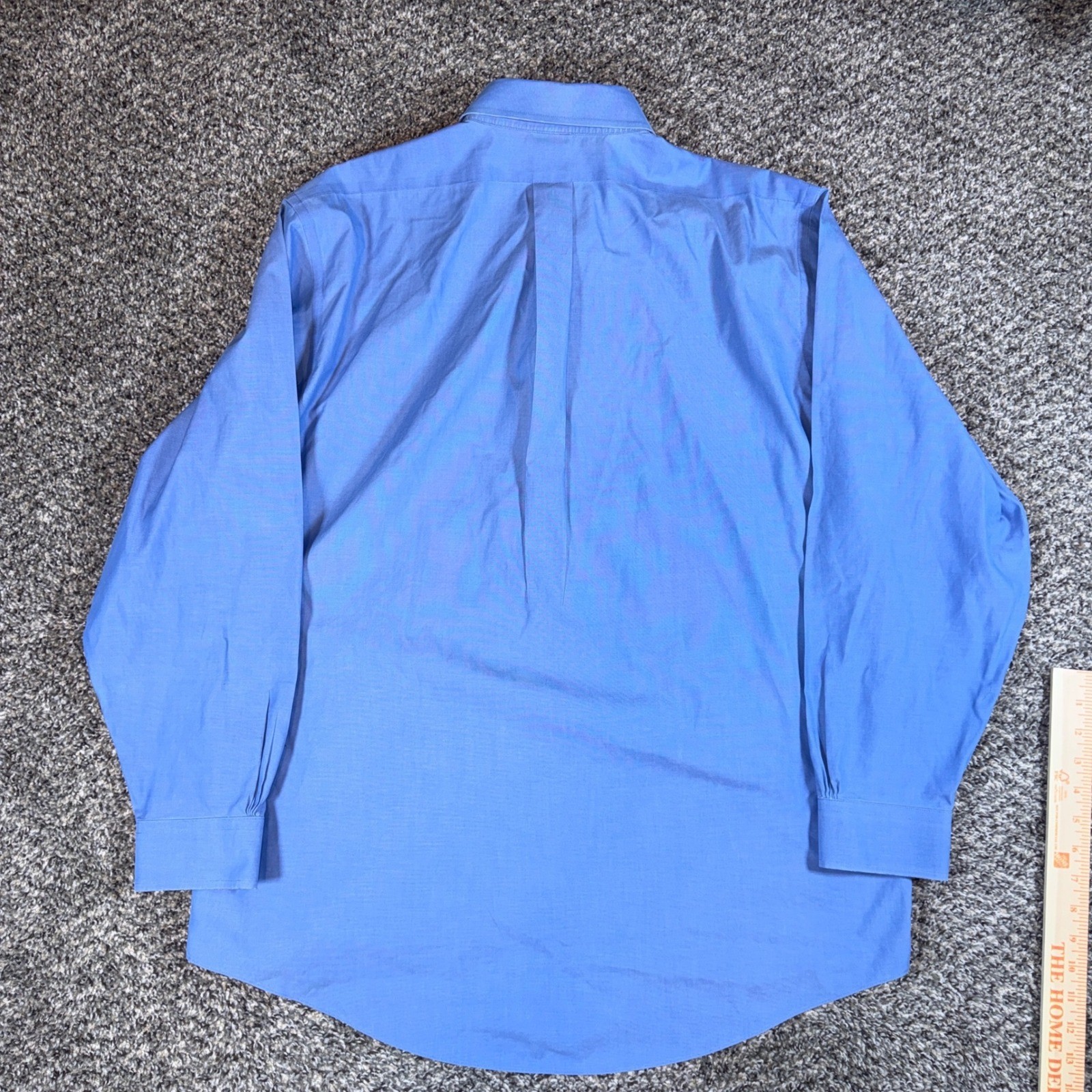 Vintage Brooks Brothers 17/35 Madison Dress Shirt Mens Blue Supima Cotton