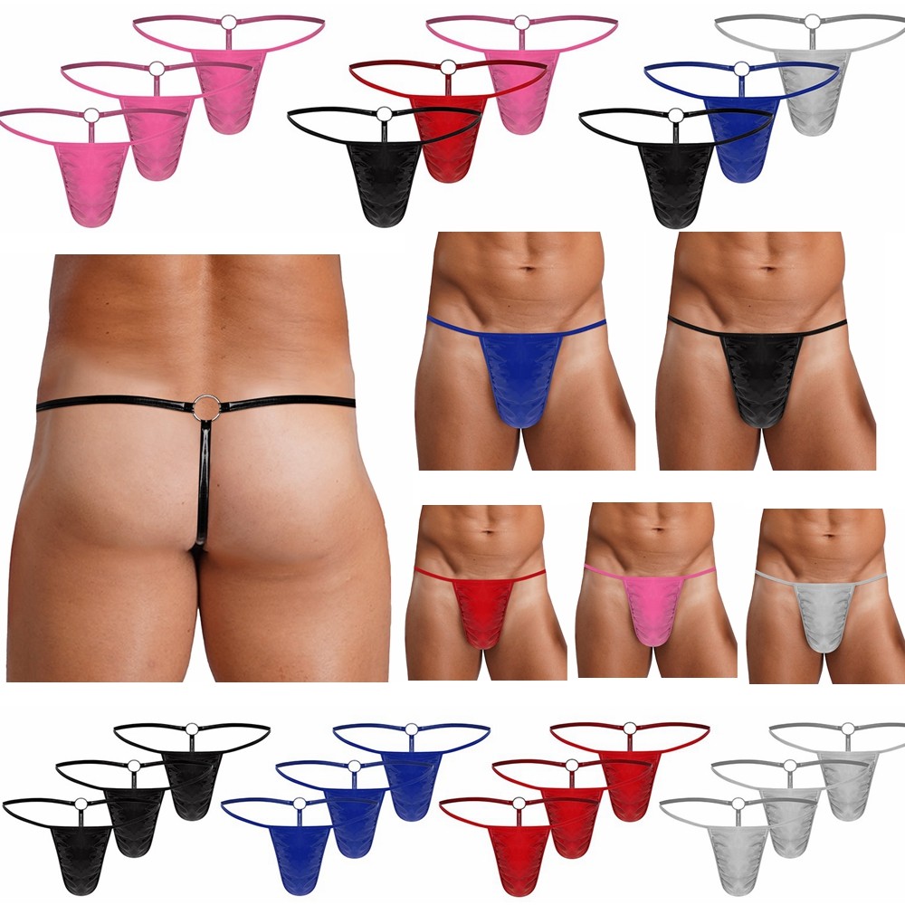 3X Men Bikini Briefs Jockstraps Panties Tanga Underwear Micro Bulge Pouch T-back