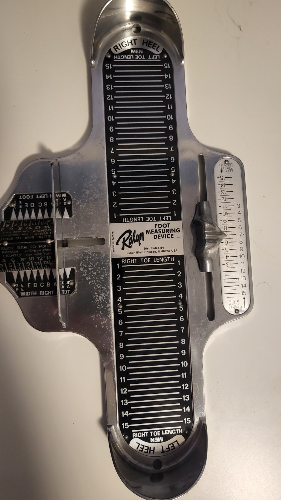 Vintage Ralyn Metal Foot Measuring Devices Set Men and Women