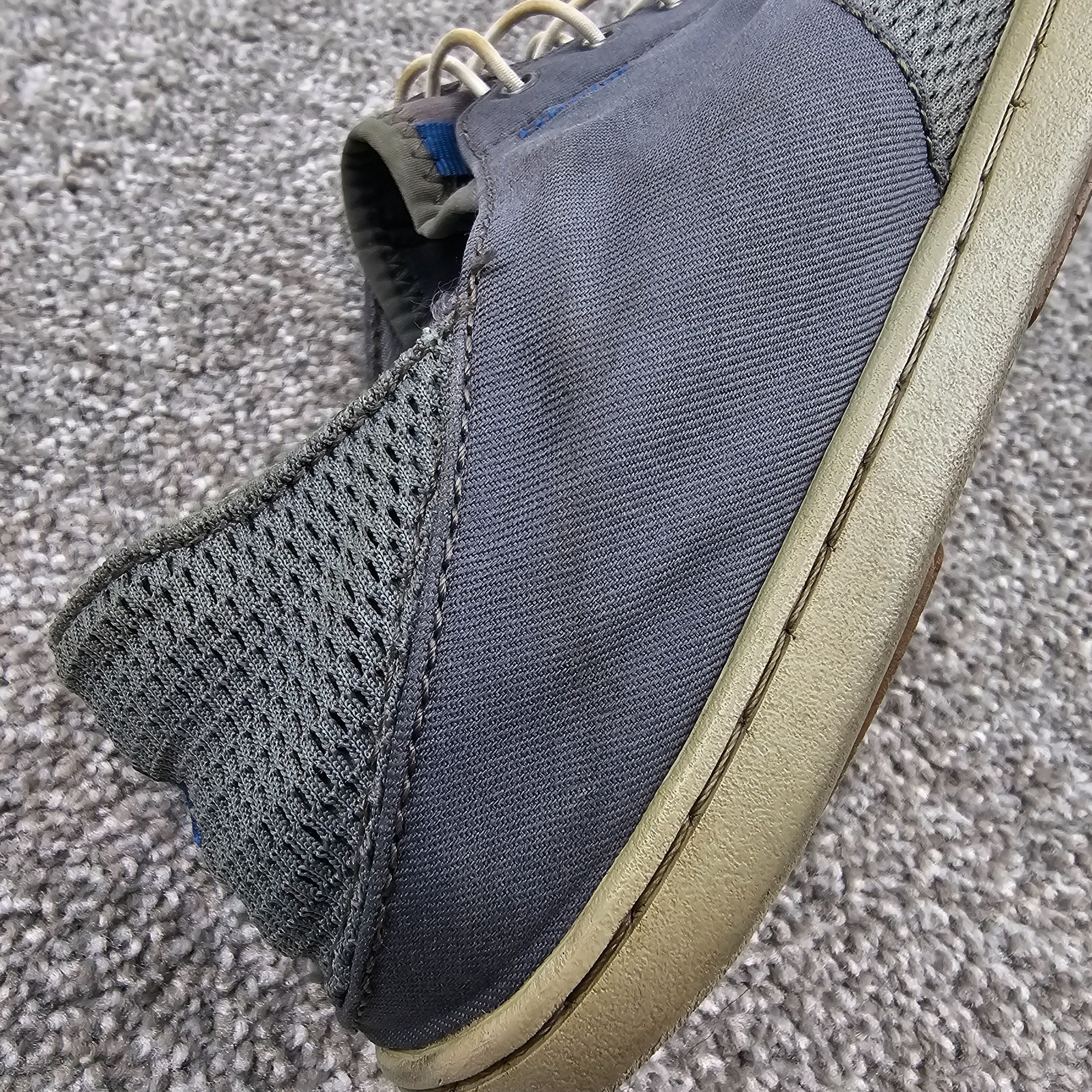 Olukai Nohea Moku Shoes Gray Mesh Slip On Causal Boat Mens Size 9