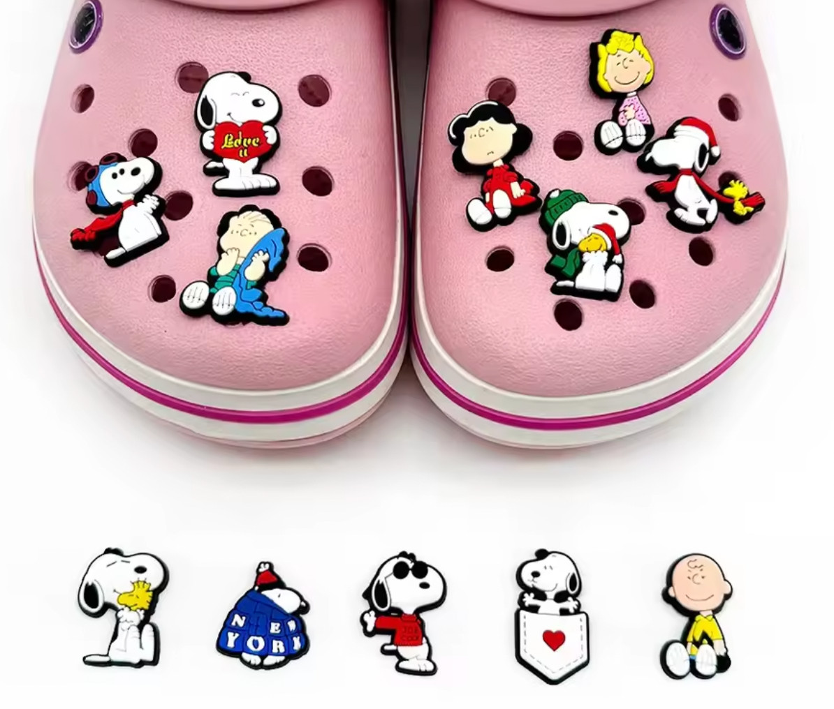 PEANUTS shoe charms 12pc – Snoopy Charlie Brown – croc decoration FREE SHIPPING