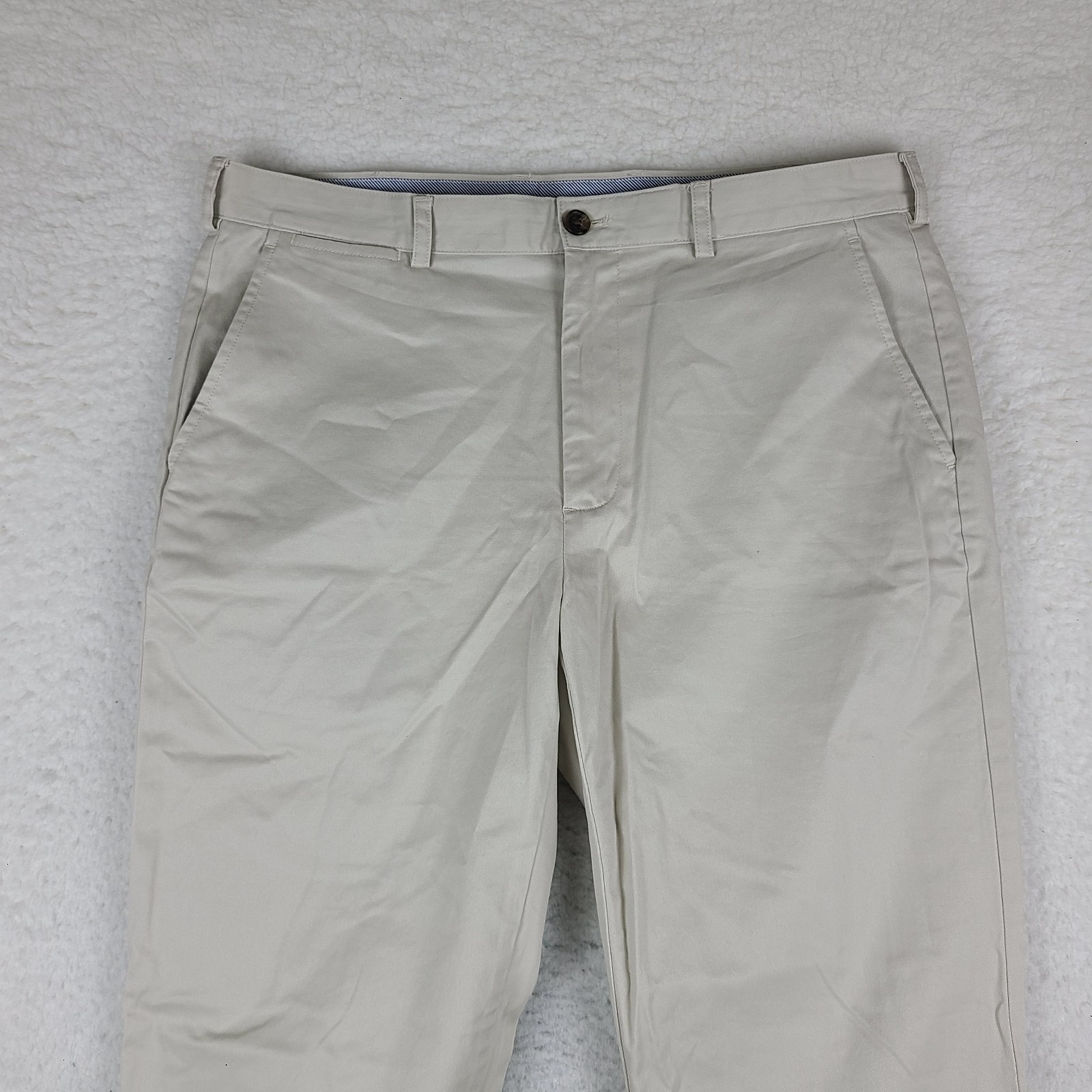 Brooks Brothers Pants Mens 36×30 Beige Straight Leg Cotton Clark Chino Khakis