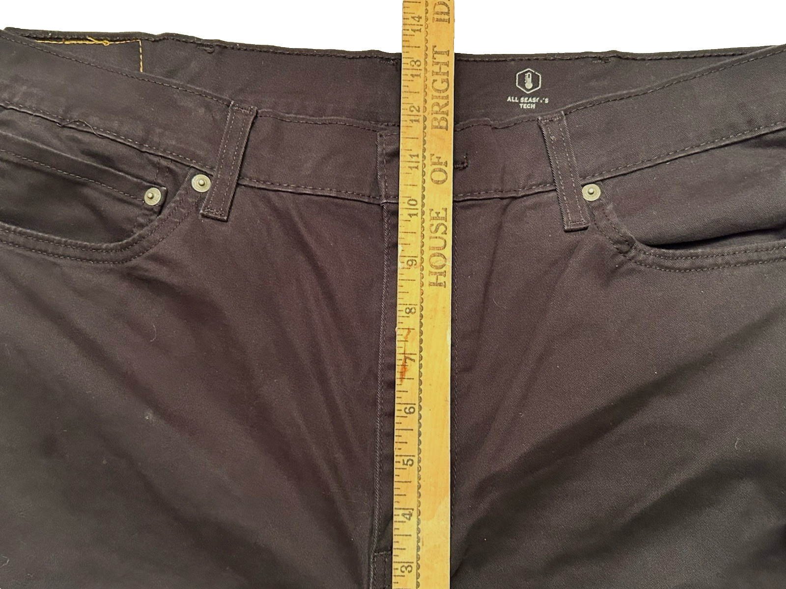 LEVI’S STRAUSS Men’s 40×32 All Seasons Tech Black Straight Classic 5Pocket Jeans