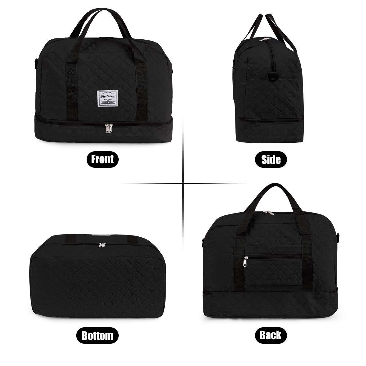 Travel Tote Bag for Women, Weekender Carry-on Tote, Large Duffel Bag Gym Bag US