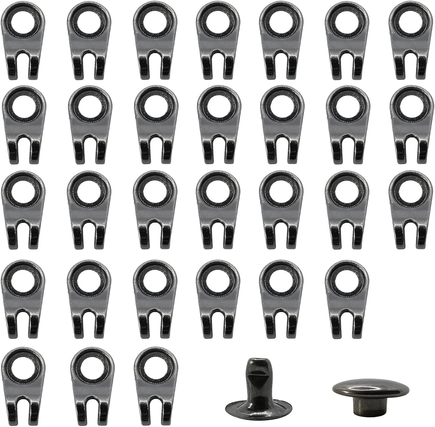30-Piece Boot Eyelet Repair Kit for Hiking and Outdoor Footwear Maintenance