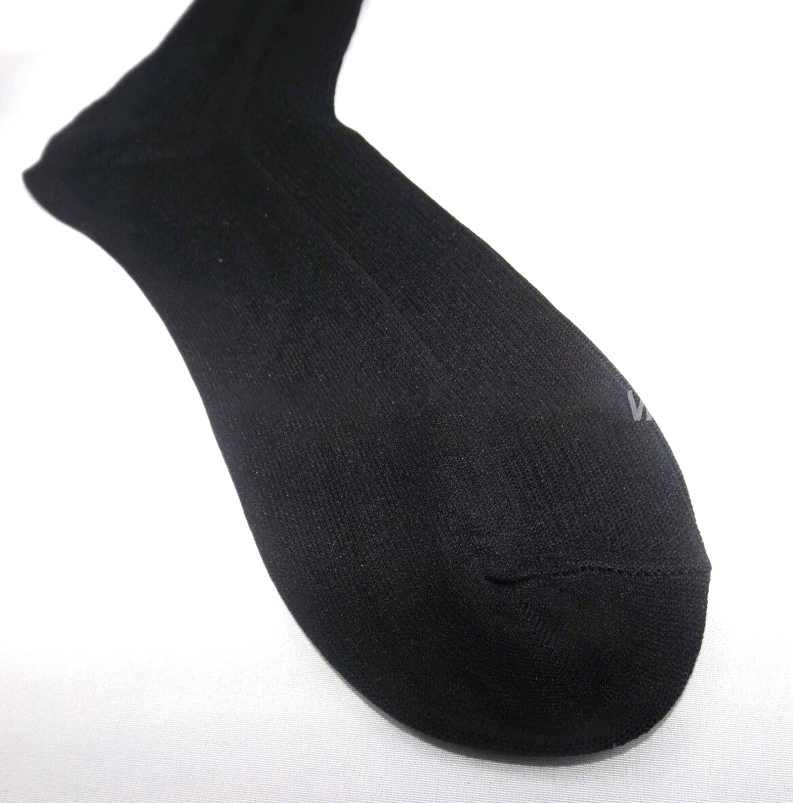 Mens Black Ribbed Dress Socks 6 Pairs Lot Size 9-11 10-13 Casual Nylon Socks