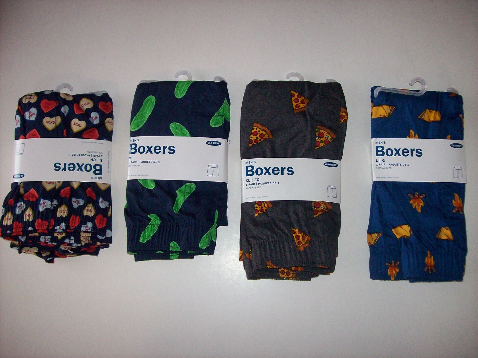 Old Navy Underwear Mens 1 Pr Boxer Pizza Pickle Heart Camp S M L XL XXL XXXL New