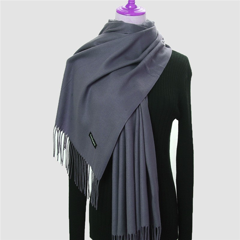 Womens Mens 100% Cashmere Scotland Oversized Blanket Wool Scarf Shawl Wrap Solid