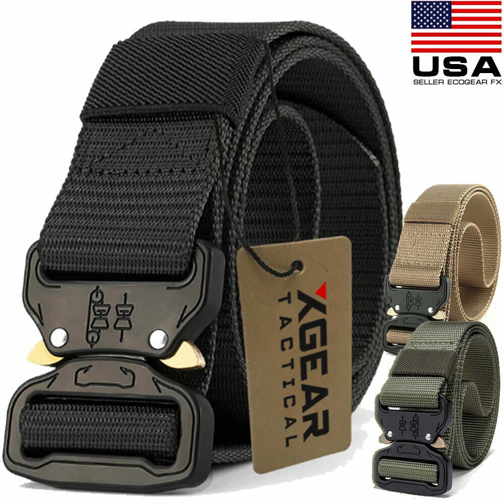 Men’s Casual Military Tactical Belt Army Security Adjustable Quick Release Belt