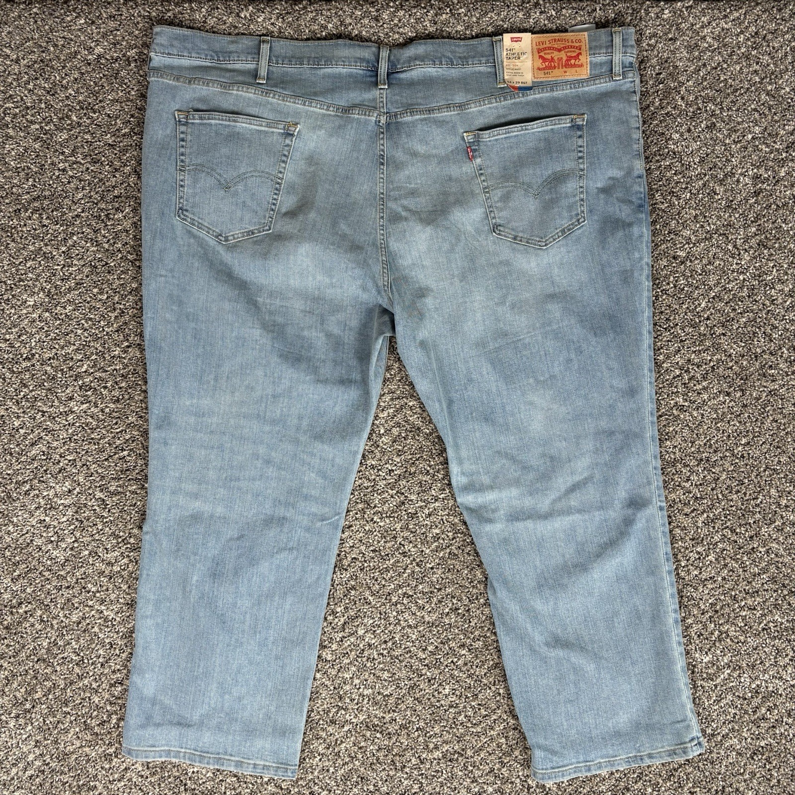 Levi’s 541 Athletic Taper All Seasons Tech Blue Jeans Men’s 54×29 Big & Tall New