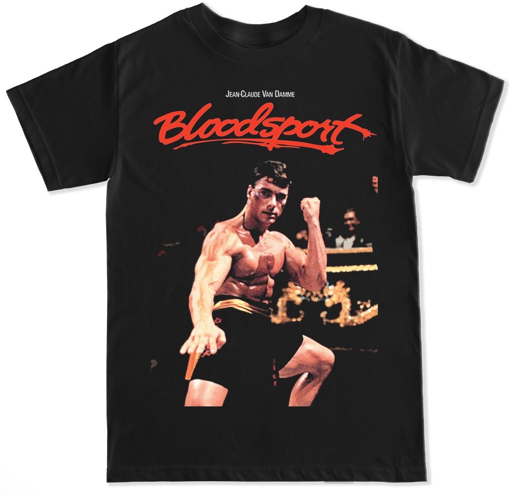 BLOODSPORT COVER JCVD 1980S CLASSIC MOVIE FILM KUMITE DUX RETRO MMA MENS T SHIRT