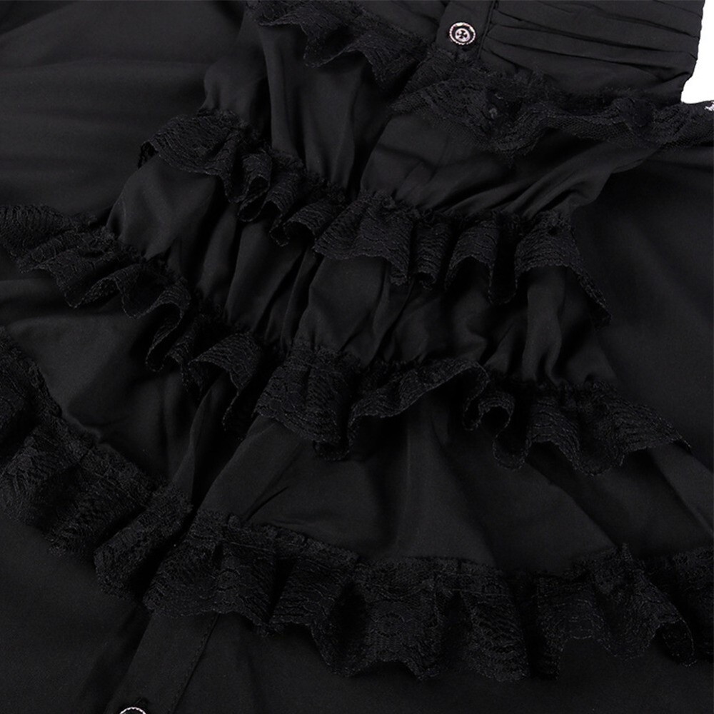 Men Vampire Victorian Renaissance Blouse Tops Gothic Ruffled Medieval Shirt