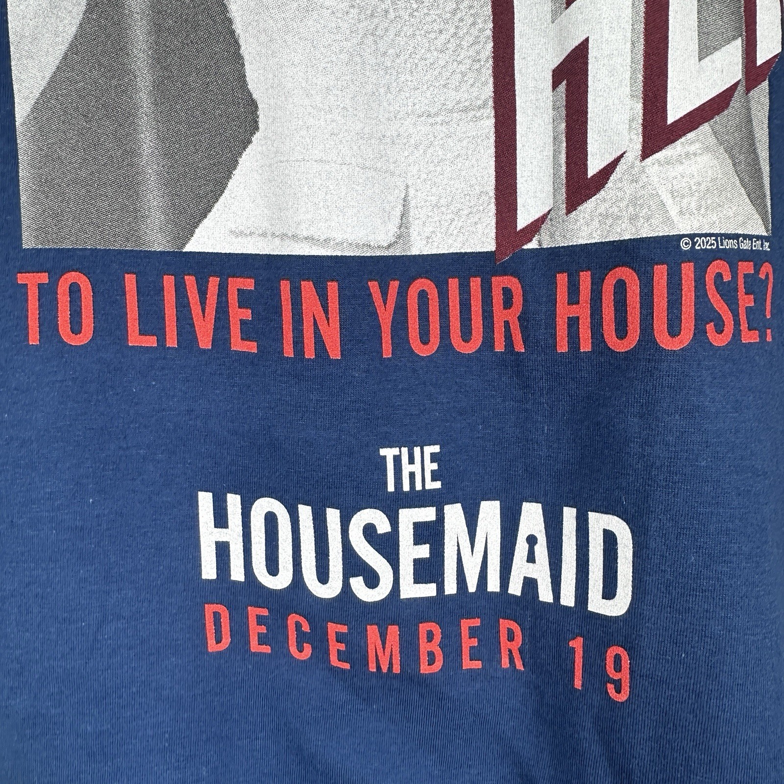 The Housemaid Sydney Sweeney Original Movie Promo T-Shirt Men’s Medium Blue New
