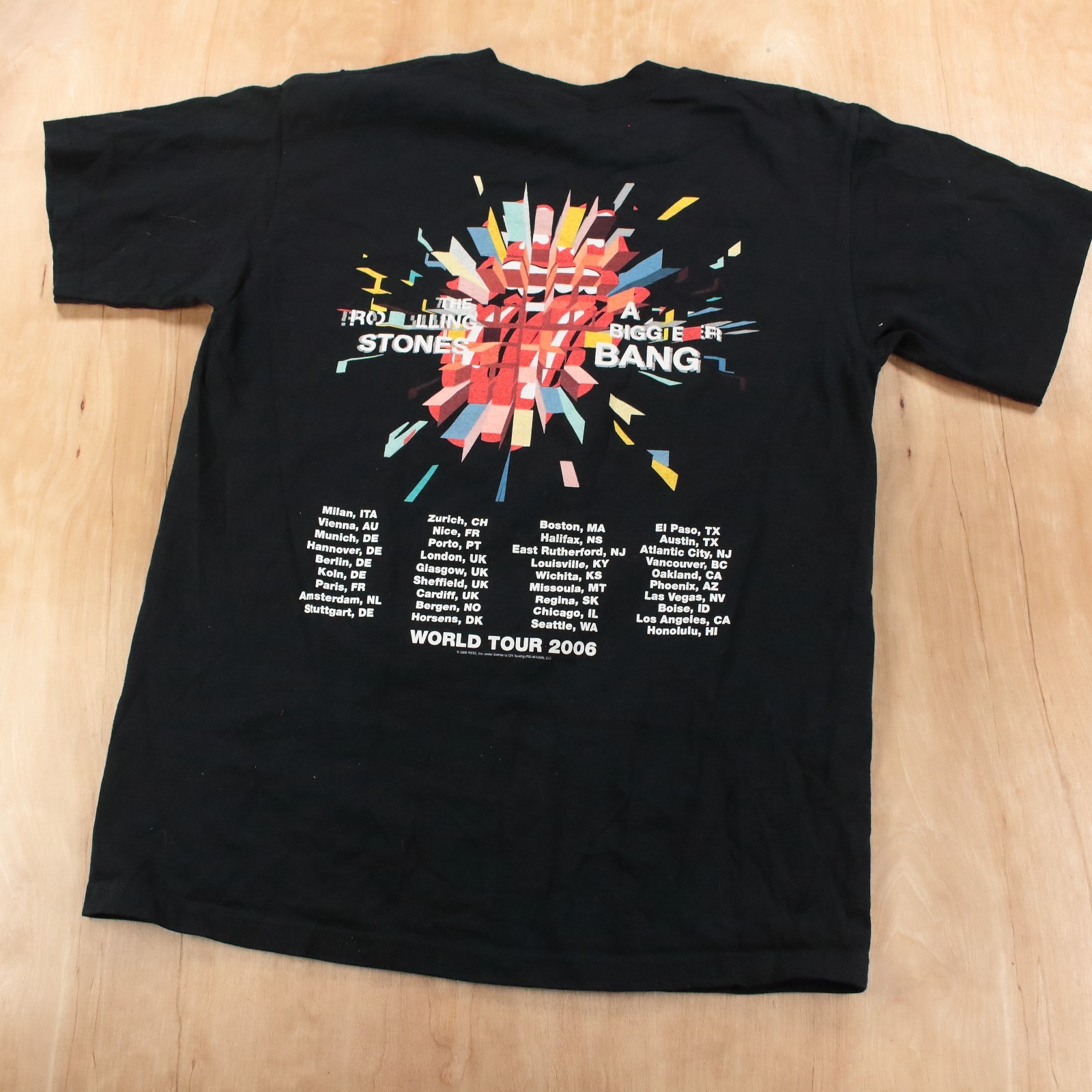 vtg y2k THE ROLLING STONES A Bigger Band 2006 Tour concert tee t-shirt MEDIUM