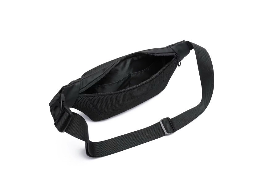 Sling Bag Chest Bag Anti-theft Hard Shell Adjustable Crossbody Bag Black