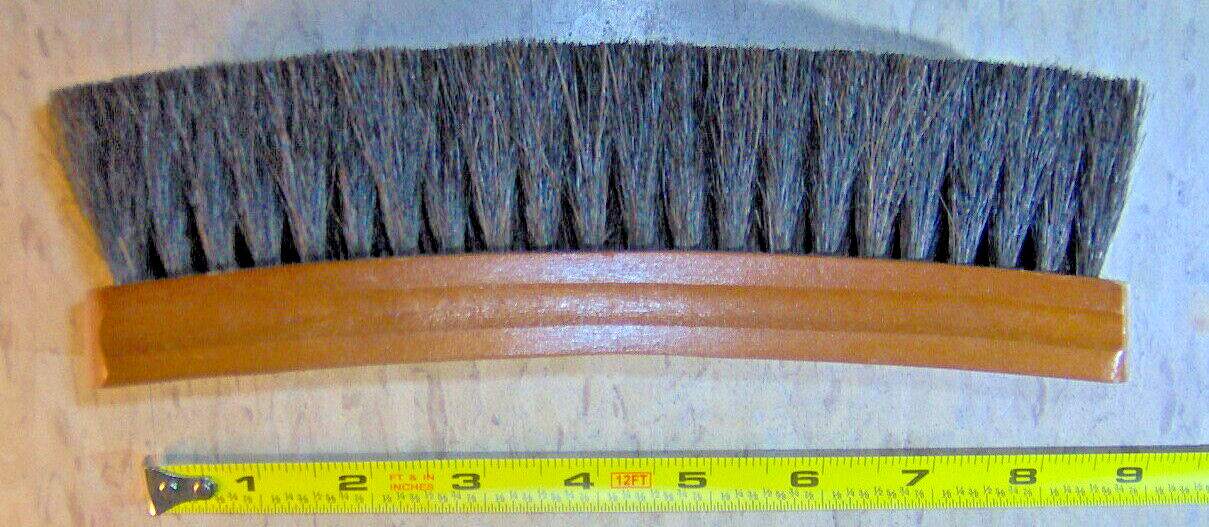 Pro LARGE Shine Brush for Shoe Boot 8″ Black Dark 100% HorseHair Bristles RALYN