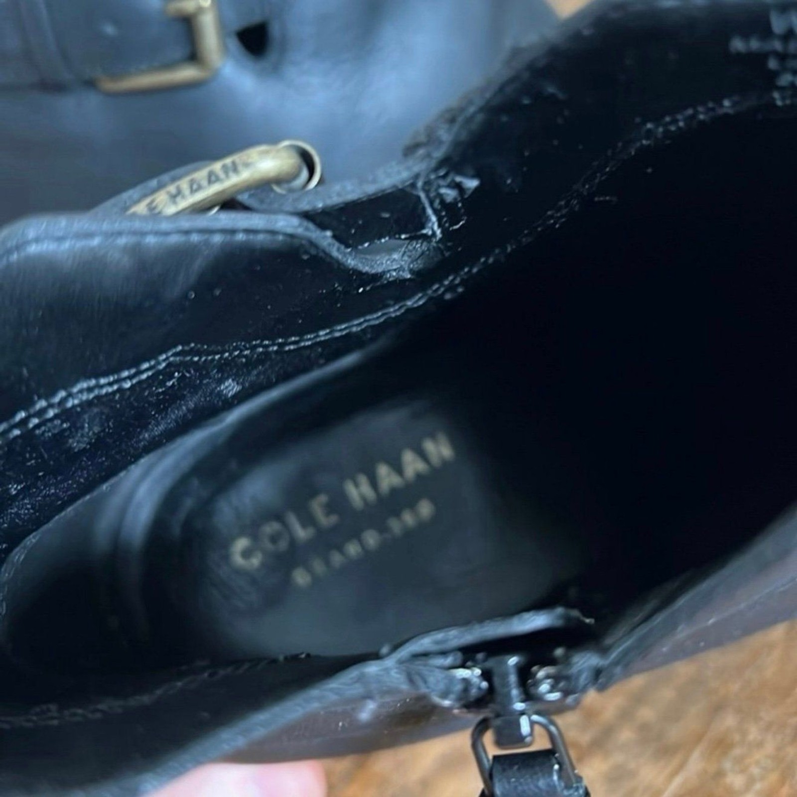 Cole Haan Harrington Block-Heel Booties in Black Size 8