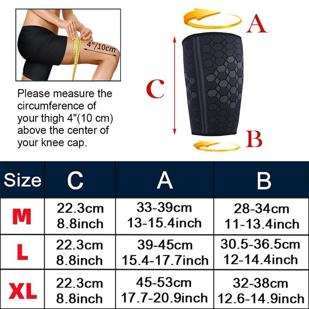 Leg Brace Compression Support Hip Sciatica Nerve Pain Relief Thigh Hamstring Gym