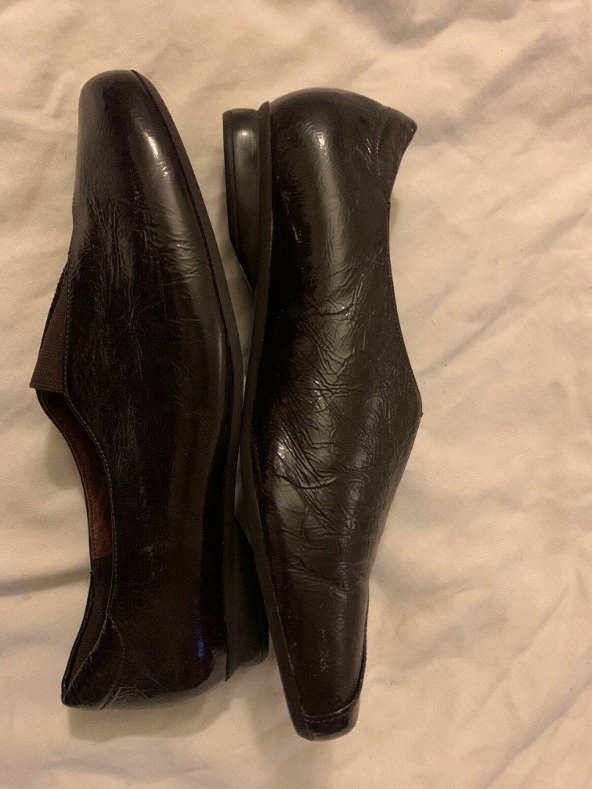 Theresia brown patent leather slip on 6.5 US 9