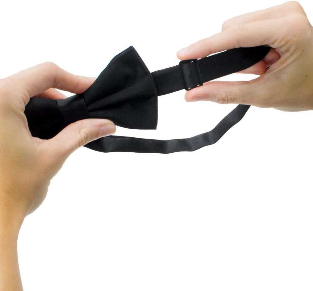 Men’s solid color clip-on ( with buckle ) bow tie hand made 10 colors