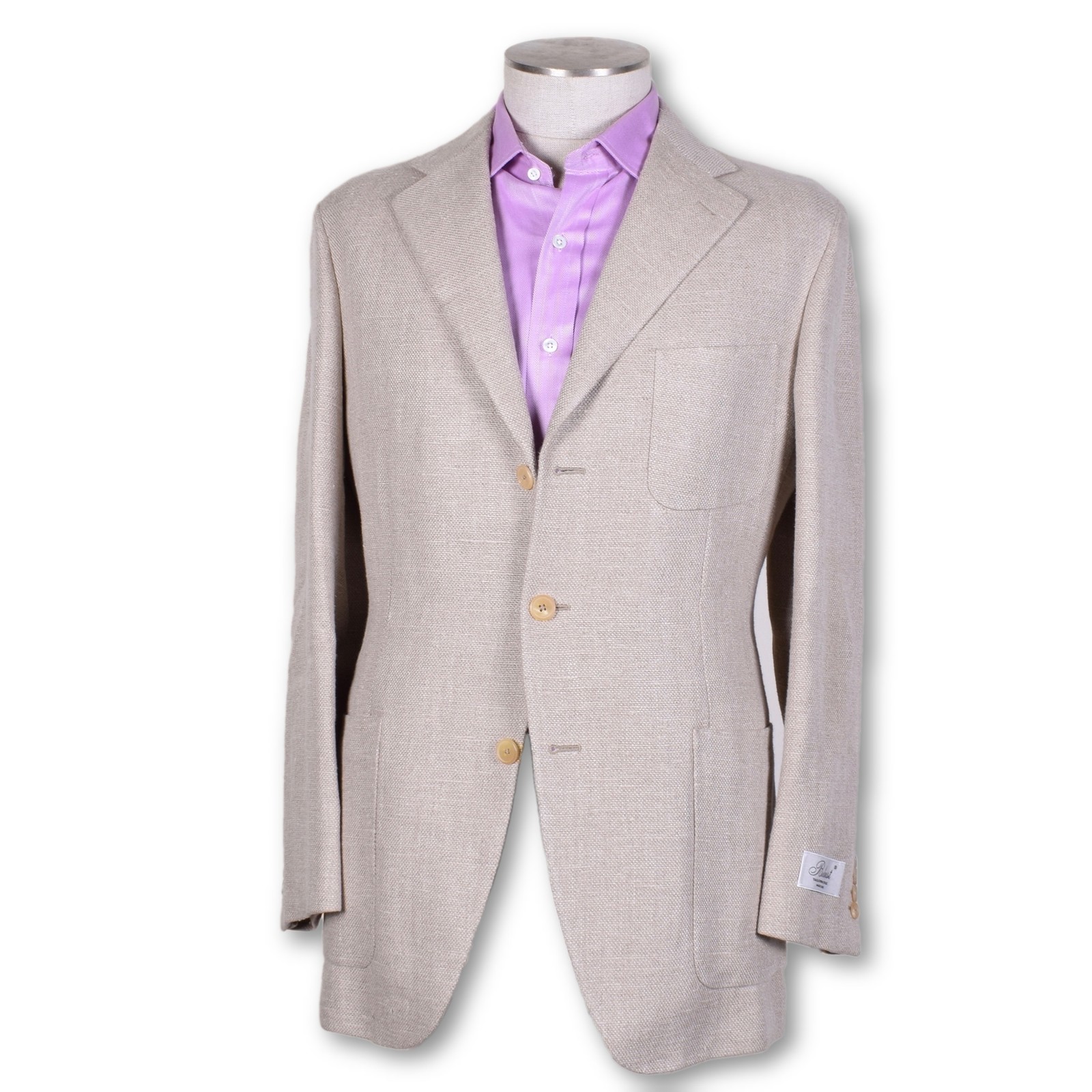 NWT Belvest Biege Pure Linen Fully Lined Three Button Sportcoat PERFECT 40 40R