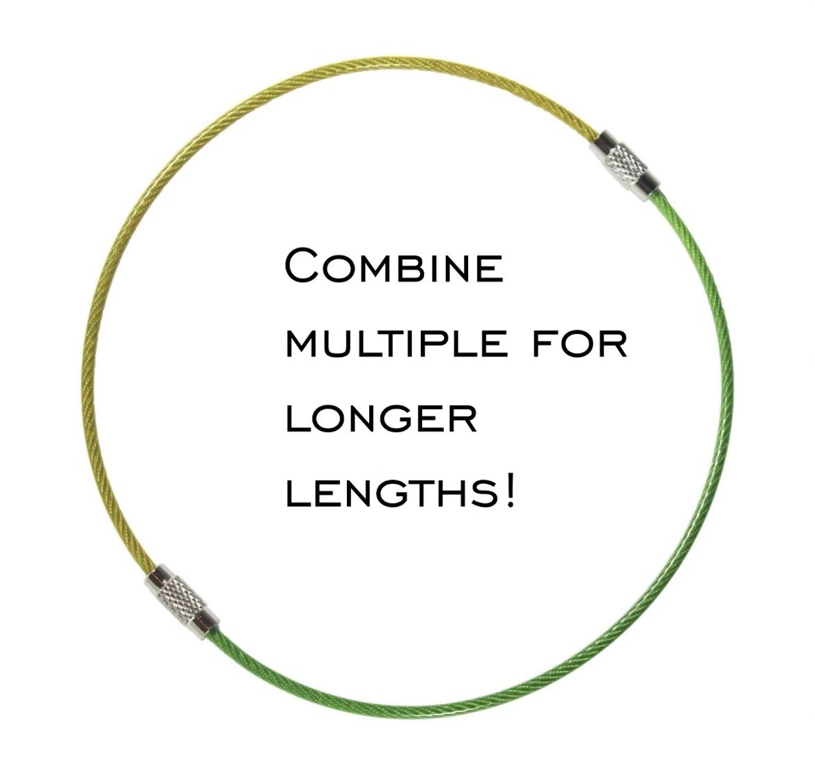 1 Pack – Wire loop Painted Stainless steel Luggage Multipurpose Key Ring Chain