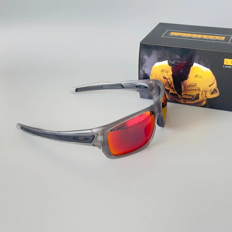 Oakley Turbine OO9263 Grey Smoke Frame Prizm Ruby Polarized Sunglasses