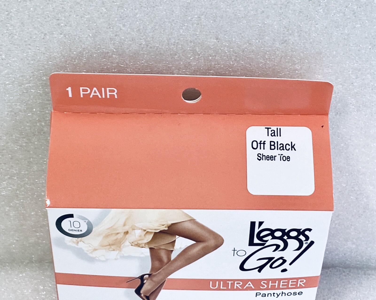 L’eggs to Go! Ultra Sheer Pantyhose – Tall – Off Black Sheer Toe – 5 NEW Pairs